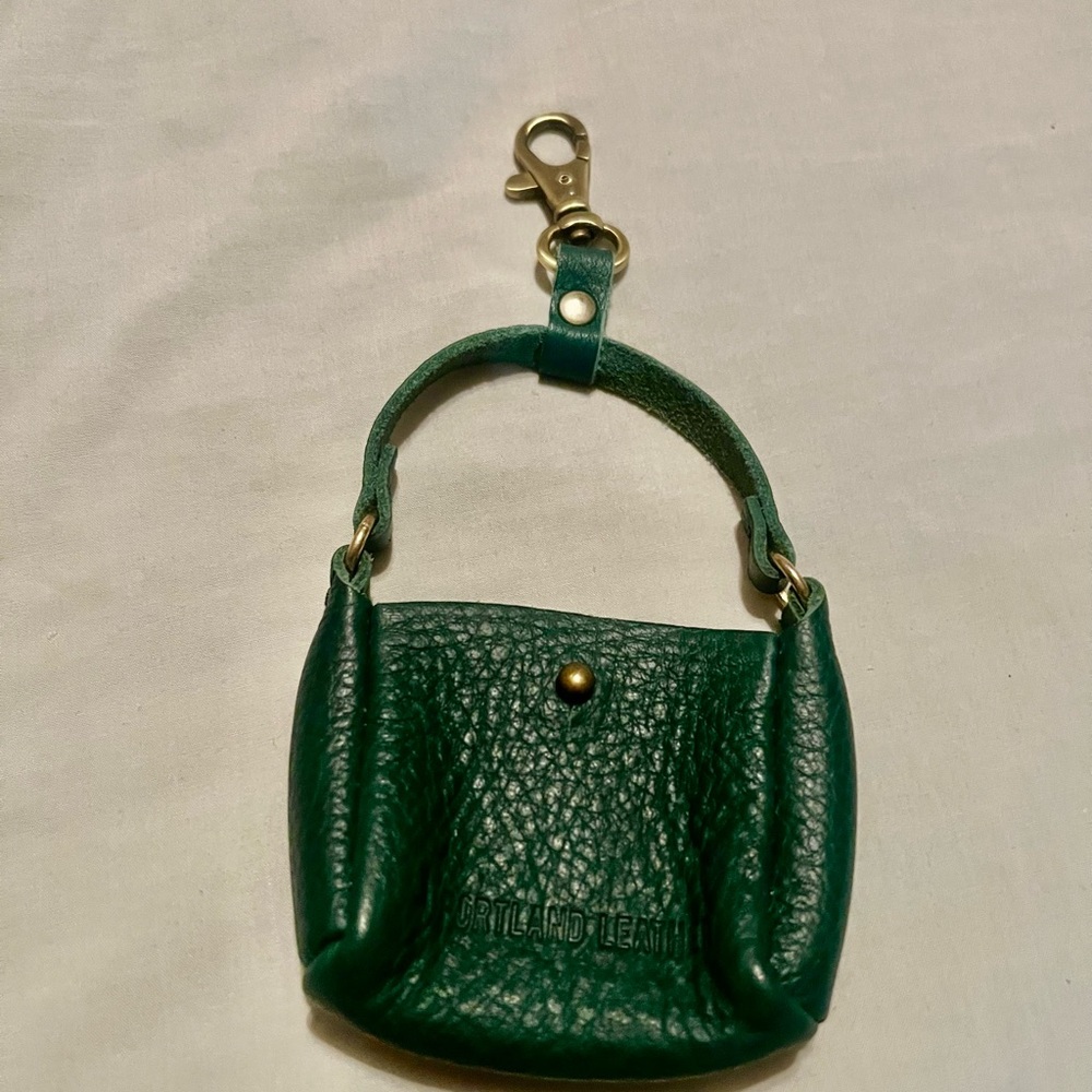 Green Mini Bag key fob, charm, keychain